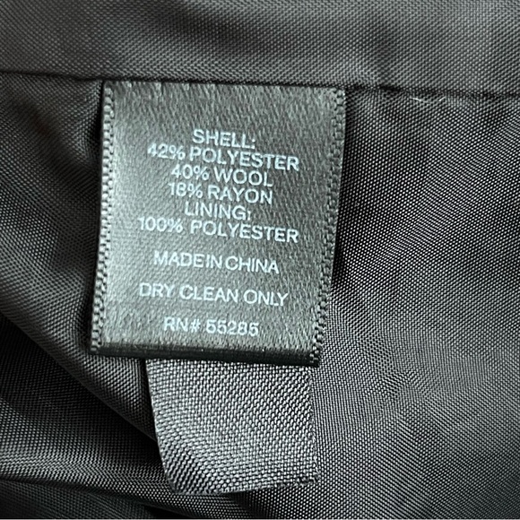 Express Wool Blend Double Breasted Coat Women’s Size S Black White Fall Winter - Picture 8 of 8